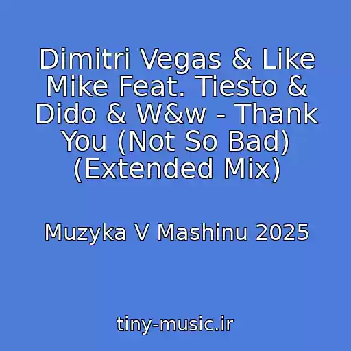 کاور آهنگ Dimitri Vegas & Like Mike Feat. Tiesto & Dido & W&w - Thank You (Not So Bad) (Extended Mix) از Muzyka V Mashinu 2025