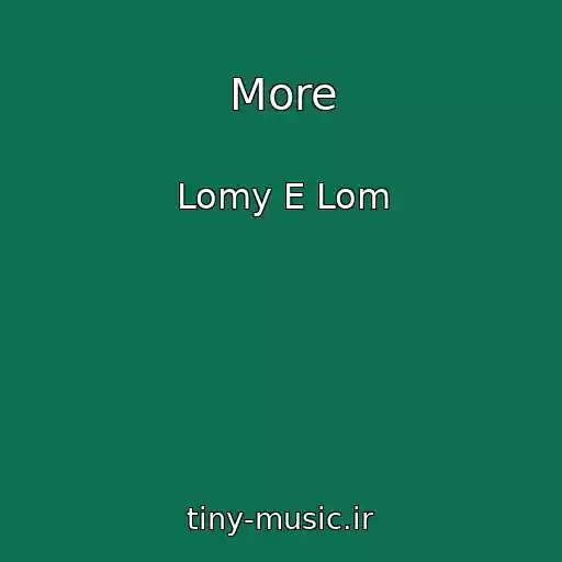 کاور آهنگ More از Lomy E Lom