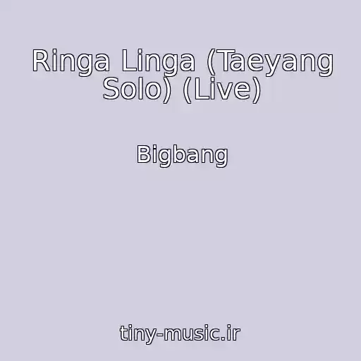 کاور آهنگ Ringa Linga (Taeyang Solo) (Live) از Bigbang