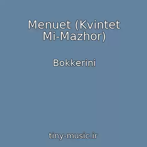 کاور آهنگ Menuet (Kvintet Mi-Mazhor) از Bokkerini