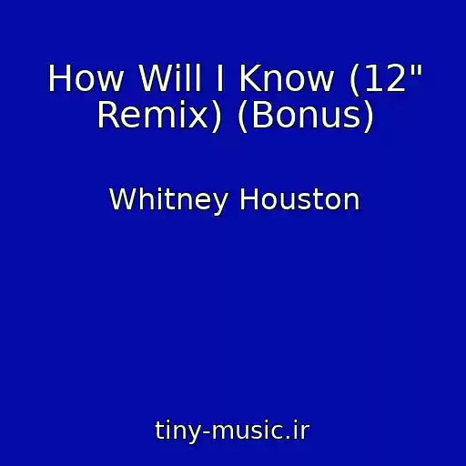 کاور آهنگ How Will I Know (12" Remix) (Bonus) از Whitney Houston