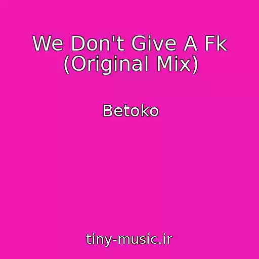 کاور آهنگ We Don't Give A Fk (Original Mix) از Betoko