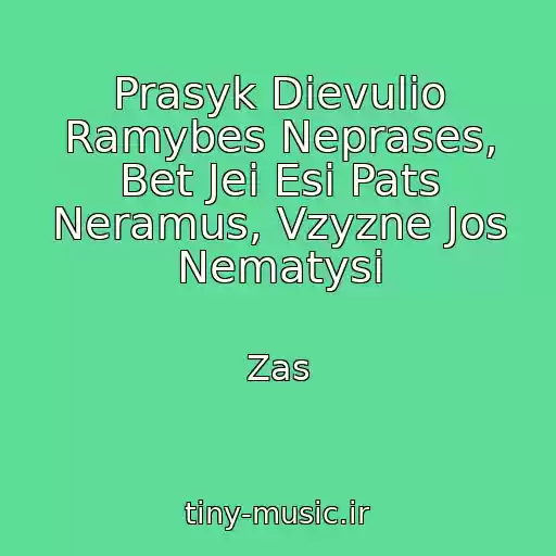کاور آهنگ Prasyk Dievulio Ramybes Neprases, Bet Jei Esi Pats Neramus, Vzyzne Jos Nematysi از Zas