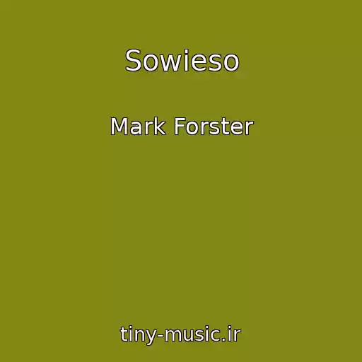 کاور آهنگ Sowieso از Mark Forster
