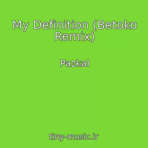 کاور آهنگ My Definition (Betoko Remix) از Pazkal