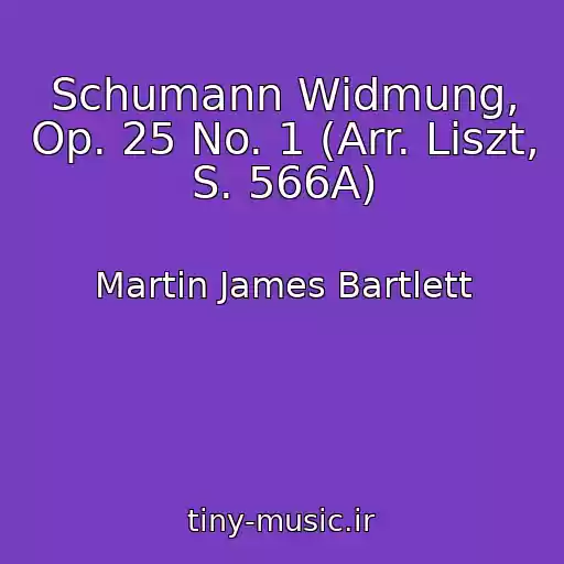 کاور آهنگ Schumann Widmung, Op. 25 No. 1 (Arr. Liszt, S. 566A) از Martin James Bartlett