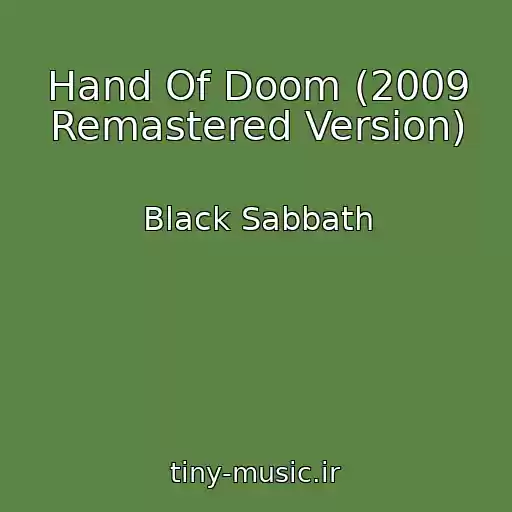 کاور آهنگ Hand Of Doom (2009 Remastered Version) از Black Sabbath