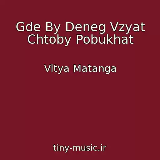 کاور آهنگ Gde By Deneg Vzyat Chtoby Pobukhat از Vitya Matanga