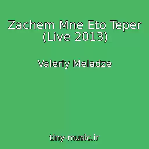 کاور آهنگ Zachem Mne Eto Teper (Live 2013) از Valeriy Meladze