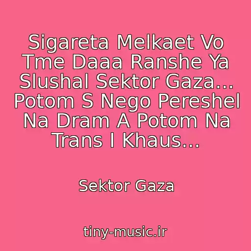 کاور آهنگ Sigareta Melkaet Vo Tme Daaa Ranshe Ya Slushal Sektor Gaza... Potom S Nego Pereshel Na Dram A Potom Na Trans I Khaus... از Sektor Gaza