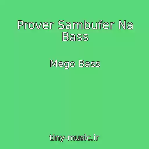 کاور آهنگ Prover Sambufer Na Bass از Mego Bass
