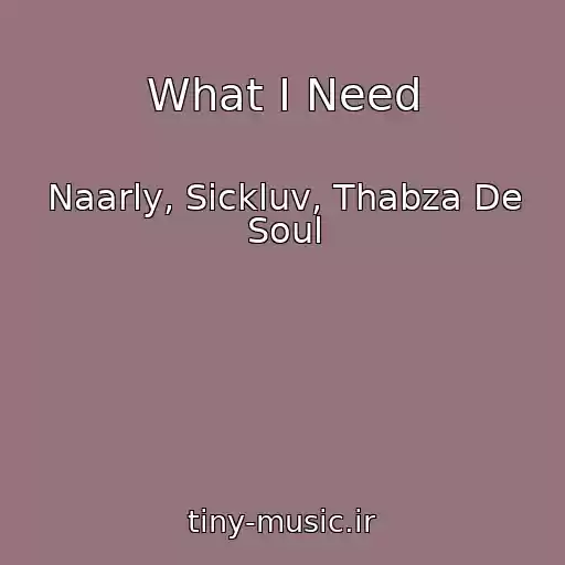 کاور آهنگ What I Need از Naarly, Sickluv, Thabza De Soul
