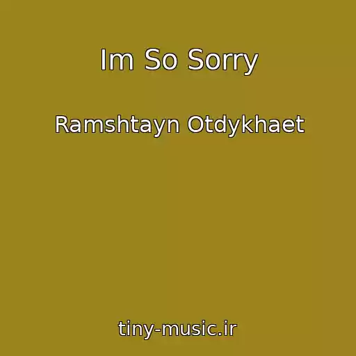 کاور آهنگ Im So Sorry از Ramshtayn Otdykhaet