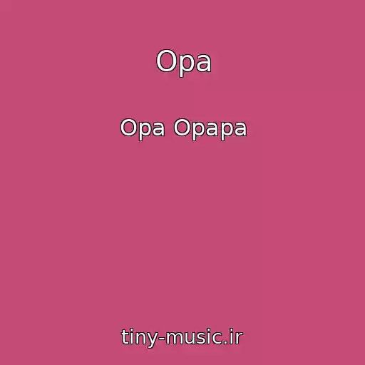 کاور آهنگ Opa از Opa Opapa