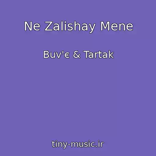 کاور آهنگ Ne Zalishay Mene از Buv'є & Tartak