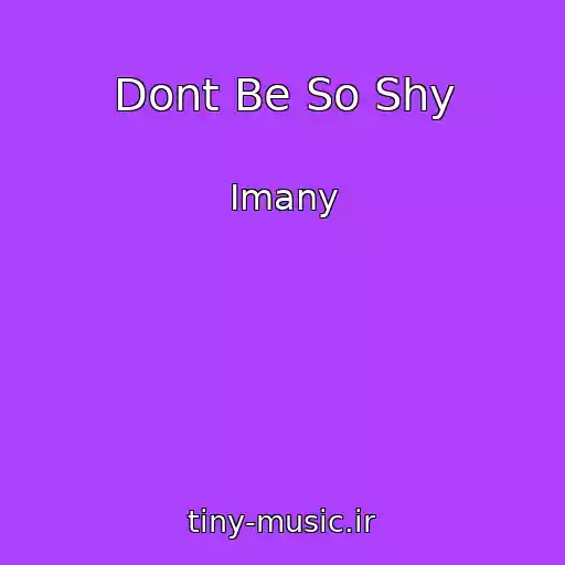کاور آهنگ Dont Be So Shy از Imany