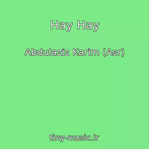 کاور آهنگ Hay Hay از Abdulaziz Karim (Asr)