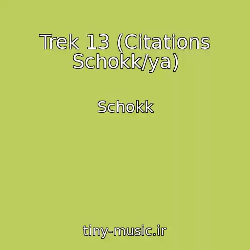کاور آهنگ Trek 13 (Citations Schokk/ya) از Schokk
