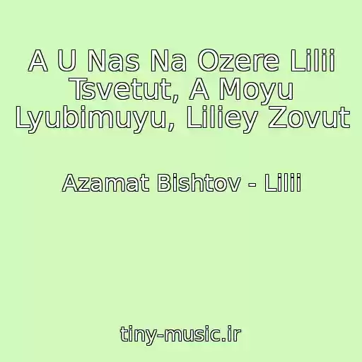 کاور آهنگ A U Nas Na Ozere Lilii Tsvetut, A Moyu Lyubimuyu, Liliey Zovut از Azamat Bishtov - Lilii