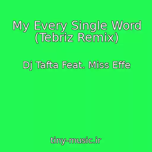 کاور آهنگ My Every Single Word (Tebriz Remix) از Dj Tafta Feat. Miss Effe