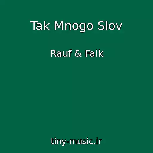 کاور آهنگ Tak Mnogo Slov از Rauf & Faik