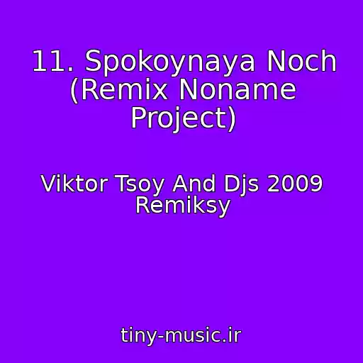 کاور آهنگ 11. Spokoynaya Noch (Remix Noname Project) از Viktor Tsoy And Djs 2009 Remiksy
