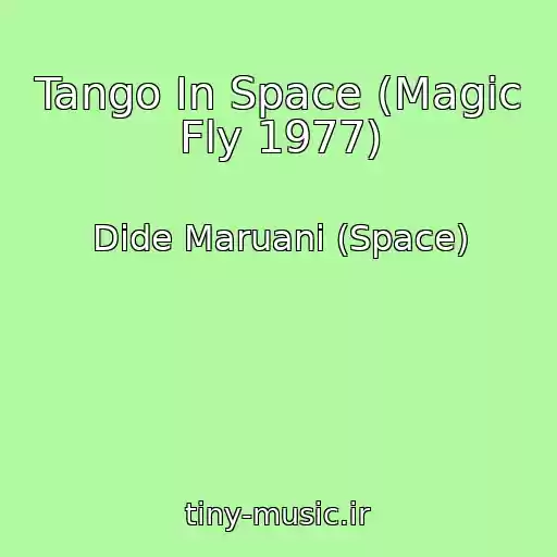کاور آهنگ Tango In Space (Magic Fly 1977) از Dide Maruani (Space)