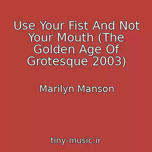 کاور آهنگ Use Your Fist And Not Your Mouth (The Golden Age Of Grotesque 2003) از Marilyn Manson