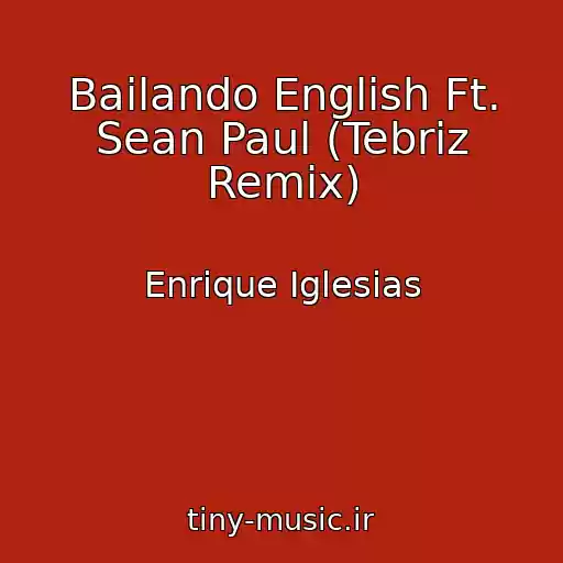 کاور آهنگ Bailando English Ft. Sean Paul (Tebriz Remix) از Enrique Iglesias