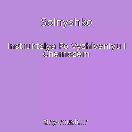 کاور آهنگ Solnyshko از Instruktsiya Po Vyzhivaniyu I Chernozem