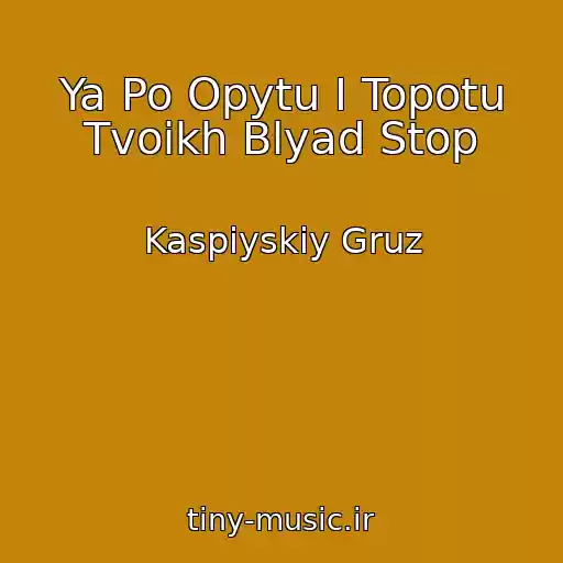 کاور آهنگ Ya Po Opytu I Topotu Tvoikh Blyad Stop از Kaspiyskiy Gruz