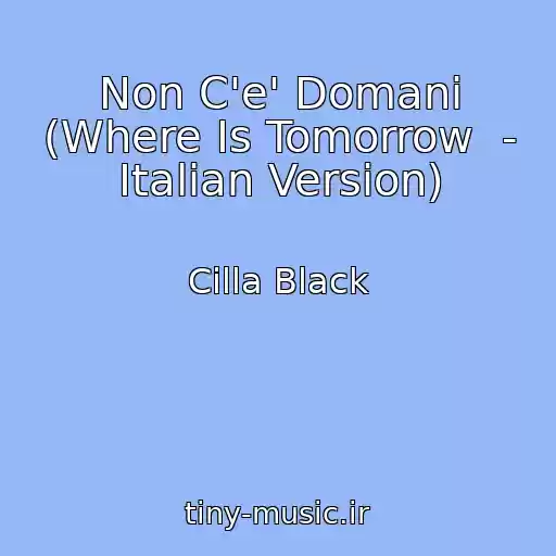 کاور آهنگ Non C'e' Domani (Where Is Tomorrow  - Italian Version) از Cilla Black