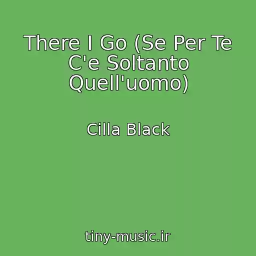 کاور آهنگ There I Go (Se Per Te C'e Soltanto Quell'uomo) از Cilla Black