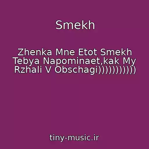 کاور آهنگ Smekh از Zhenka Mne Etot Smekh Tebya Napominaet,kak My Rzhali V Obschagi)))))))))))