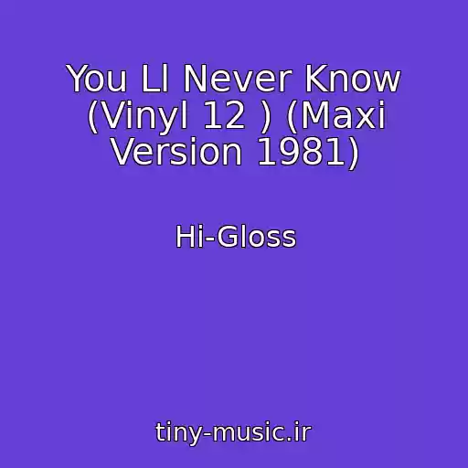 کاور آهنگ You Ll Never Know (Vinyl 12 ) (Maxi Version 1981) از Hi-Gloss