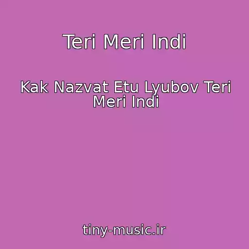 کاور آهنگ Teri Meri Indi از Kak Nazvat Etu Lyubov Teri Meri Indi