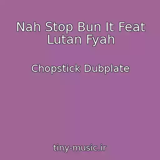 کاور آهنگ Nah Stop Bun It Feat Lutan Fyah از Chopstick Dubplate
