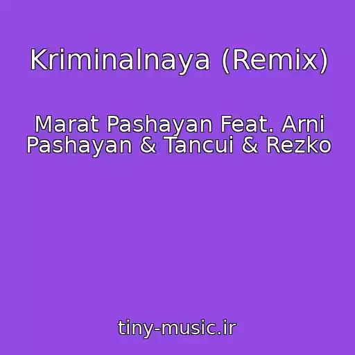 کاور آهنگ Kriminalnaya (Remix) از Marat Pashayan Feat. Arni Pashayan & Tancui & Rezko