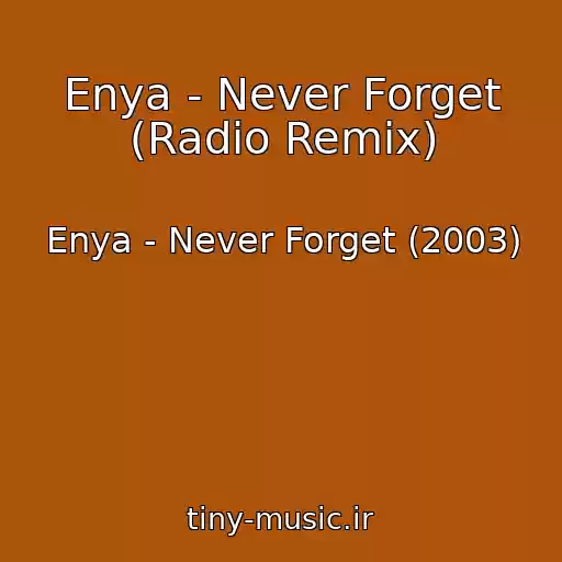 کاور آهنگ Enya - Never Forget (Radio Remix) از Enya - Never Forget (2003)