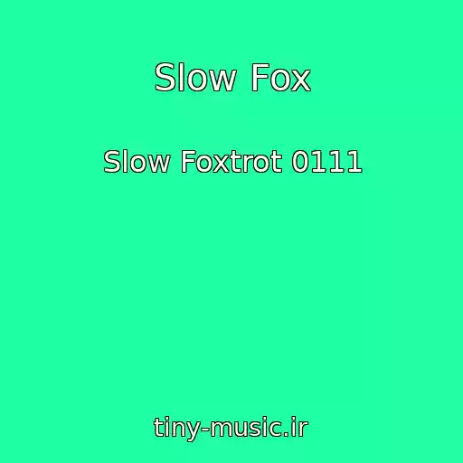 کاور آهنگ Slow Fox از Slow Foxtrot 0111