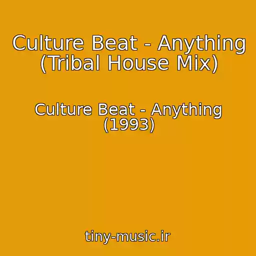 کاور آهنگ Culture Beat - Anything (Tribal House Mix) از Culture Beat - Anything (1993)