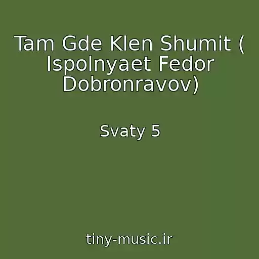 کاور آهنگ Tam Gde Klen Shumit ( Ispolnyaet Fedor Dobronravov) از Svaty 5