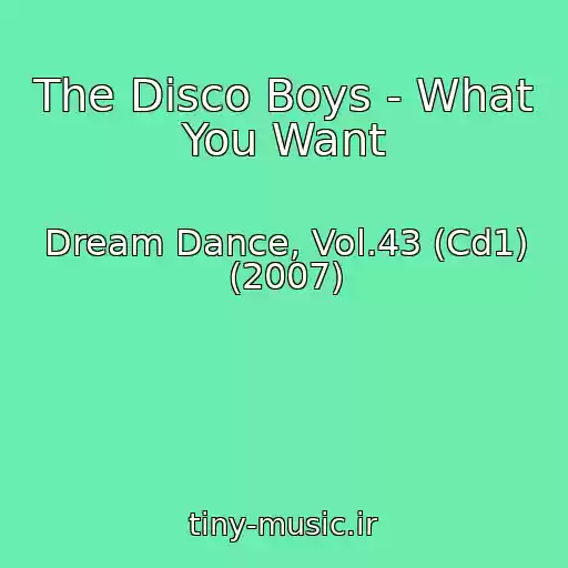 کاور آهنگ The Disco Boys - What You Want از Dream Dance, Vol.43 (Cd1) (2007)