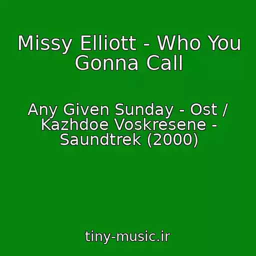 کاور آهنگ Missy Elliott - Who You Gonna Call از Any Given Sunday - Ost / Kazhdoe Voskresene - Saundtrek (2000)