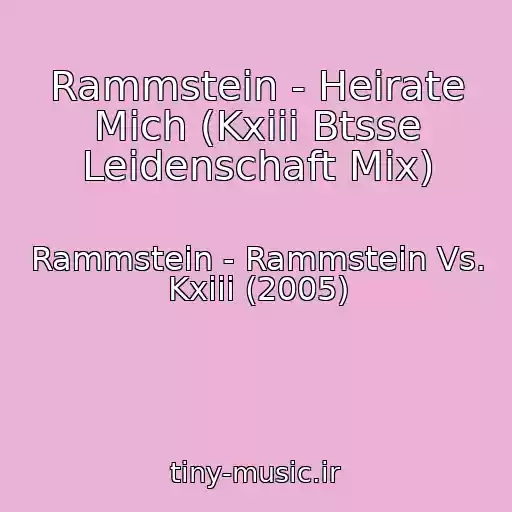 کاور آهنگ Rammstein - Heirate Mich (Kxiii Btsse Leidenschaft Mix) از Rammstein - Rammstein Vs. Kxiii (2005)
