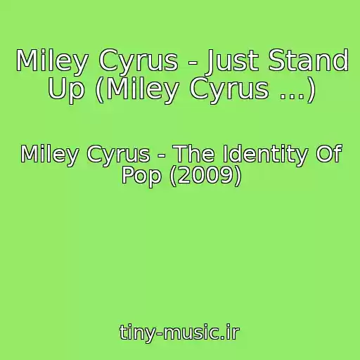 کاور آهنگ Miley Cyrus - Just Stand Up (Miley Cyrus ...) از Miley Cyrus - The Identity Of Pop (2009)