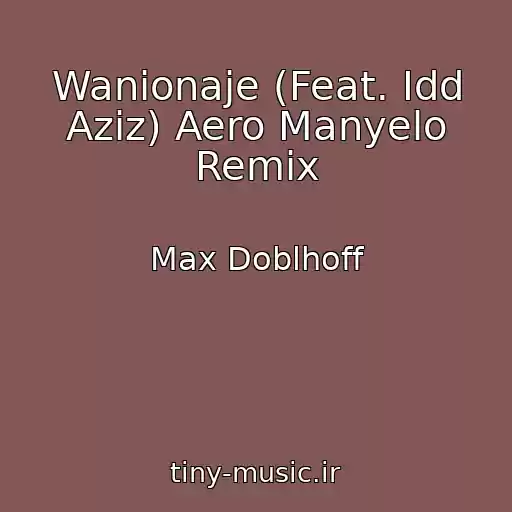 کاور آهنگ Wanionaje (Feat. Idd Aziz) Aero Manyelo Remix از Max Doblhoff