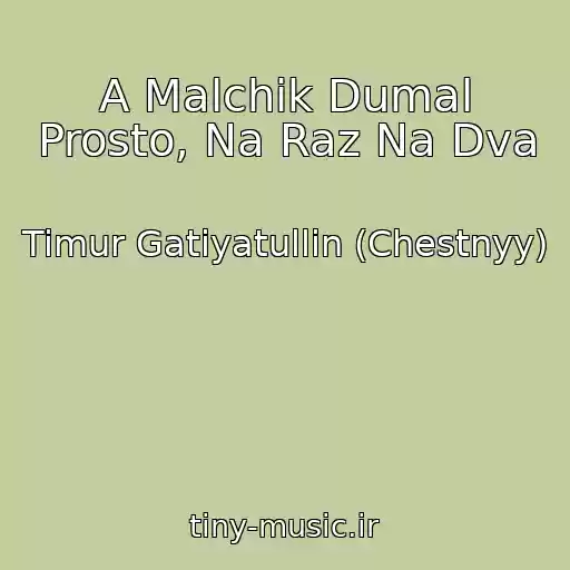 کاور آهنگ A Malchik Dumal Prosto, Na Raz Na Dva از Timur Gatiyatullin (Chestnyy)