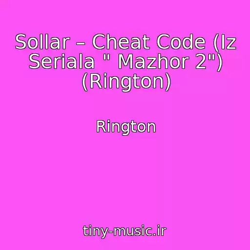کاور آهنگ Sollar – Cheat Code (Iz Seriala " Mazhor 2") (Rington) از Rington