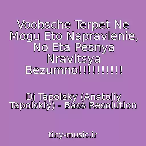 کاور آهنگ Voobsche Terpet Ne Mogu Eto Napravlenie, No Eta Pesnya Nravitsya Bezumno!!!!!!!!!! از Dj Tapolsky (Anatoliy Tapolskiy) - Bass Resolution